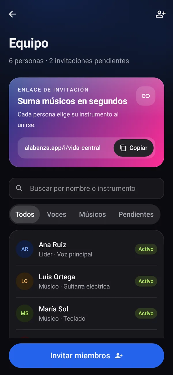 Team · Android