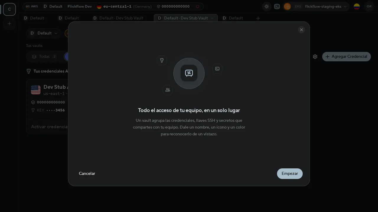 Croswit: asistente para crear una bóveda