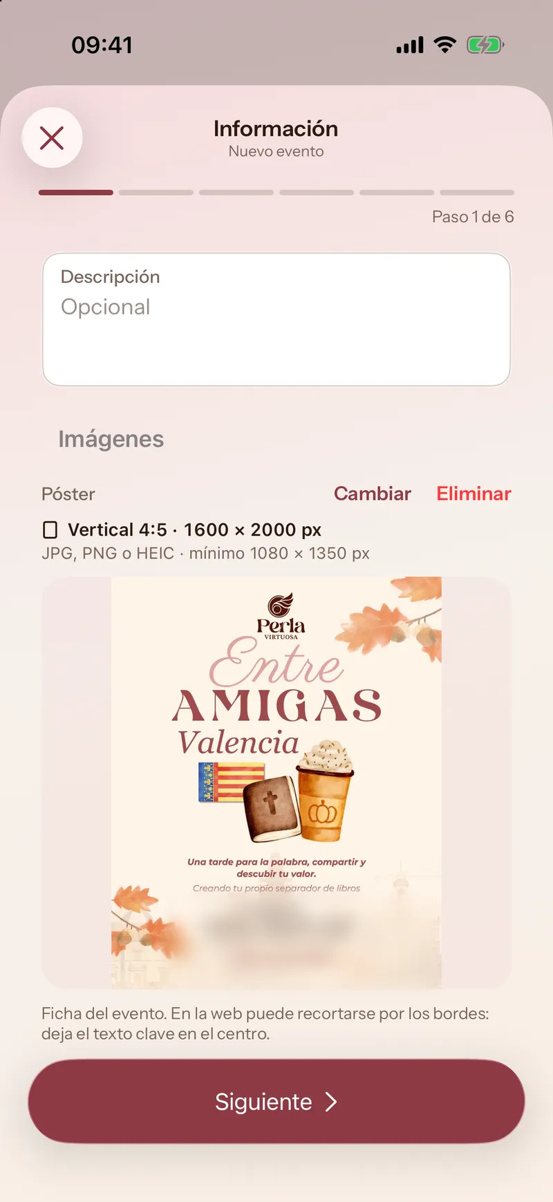 Perla iOS: póster válido 4:5